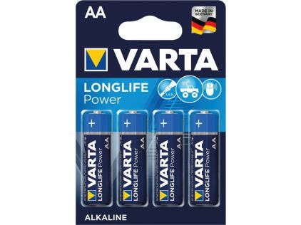 Batterie Varta Longlife Power Mignon LR6, 4 Stück, Alkaline, 1,5 V, MN1500