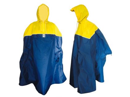 Regenponcho Hock Backpack gelb/marine, Größe L
