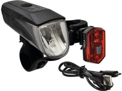 LED-Batterie-Beleuchtungs-Set BLC 710, schwarz, m. Halter