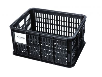 Basil Fahrradkasten Crate S 40,4x29,8x20,2cm, schwarz,17,5ltr, Kunststoff