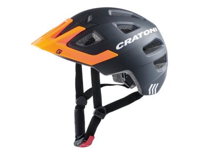 Fahrradhelm Cratoni Maxster Pro (Kid) schwarz/orange matt, Gr. XS/S (46-51cm) 