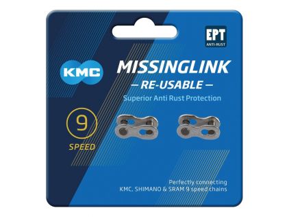 Missinglink KMC 9R Silber EPT 2 Stück f. Ketten 6,6mm,9-fach C09EPTR00