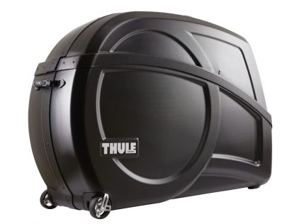 Thule Fahrrtransportkoffer Round Transit schwarz mit integrierten Montageständer