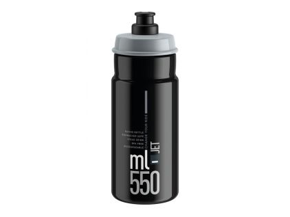 Elite Trinkflasche Jet 550ml, schwarz/grau, Polyethylen        