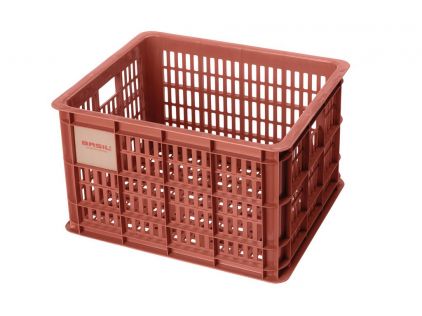 Basil Fahrradkasten Crate M 45,25x35x25cm, terra red,29,5L,Kunstst.