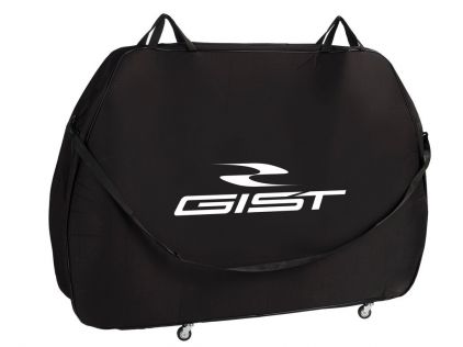 Gist Italia Fahrrad-Transporttasche für MTB/Racing schwarz, gepolstert, mit Räder+Ständer