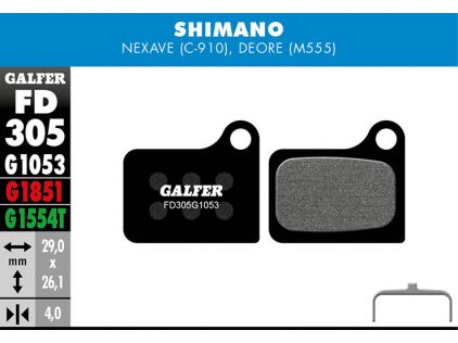 Galfer Bremsbelag Standard, Shimano – Nexave C-910, Deore BR-M555