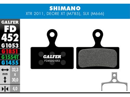 Galfer Bremsbelag Standard, Shimano – XTR 2011 BR-M985, Deore XT BR-M785, SLX M6
