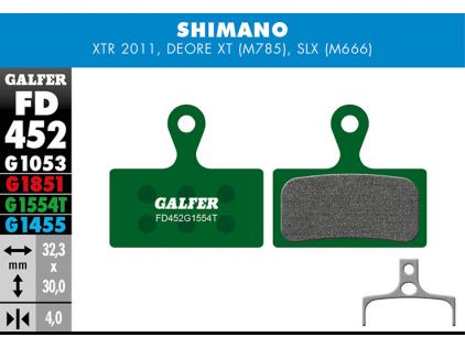 Galfer Bremsbelag Pro, Shimano – XTR 2011 BR-M985, Deore XT BR-M785, SLX M666