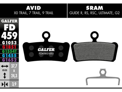 Galfer Bremsbelag Standard, Avid – X0 Trail, 7 Trail, 9 Trail, Guide R, RS, RSC