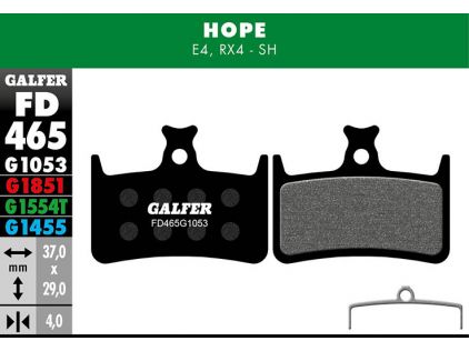Galfer Bremsbelag Standard Hope E4, RX4-Shimano