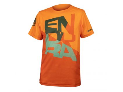 Endura Kinder SingleTrack Core T-Shirt mandarine 11-12
